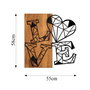 Wallity Love 1 Escultura de pared en madera y metal